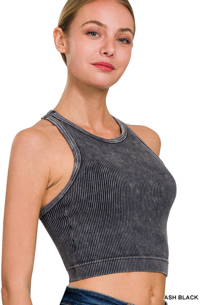 Taking The Easy Route Ribbed Cropped Tank-Multiple Colors Available