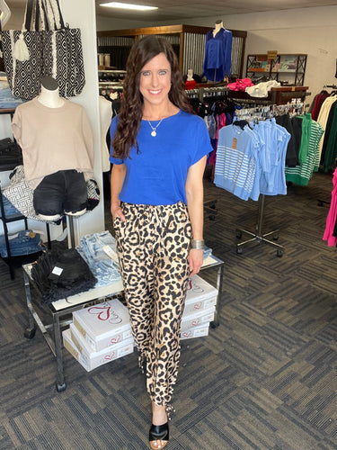 Lovely Leopard Drawstring Pants