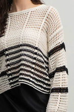 Load image into Gallery viewer, Tell Them All About It Crochet Sweater