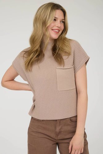 Keep It Seasonal Mock Neck Short Sleeve Sweater