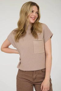 Keep It Seasonal Mock Neck Short Sleeve Sweater