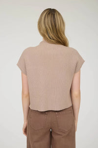 Keep It Seasonal Mock Neck Short Sleeve Sweater