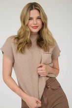 Load image into Gallery viewer, Keep It Seasonal Mock Neck Short Sleeve Sweater