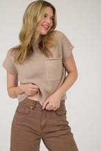 Load image into Gallery viewer, Keep It Seasonal Mock Neck Short Sleeve Sweater