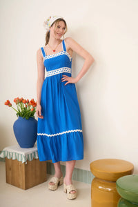 Captivated By You Blue Midi Dress