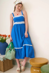Captivated By You Blue Midi Dress
