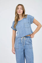 Load image into Gallery viewer, Share The Love Chambray Top-Matching Pants Available