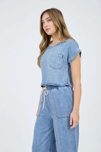 Load image into Gallery viewer, Share The Love Chambray Top-Matching Pants Available