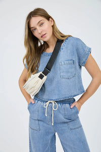 Share The Love Chambray Bottoms-Matching Top Available