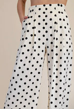 Load image into Gallery viewer, Spot On Pleated High Waisted Wide Leg Polka Dot Pants