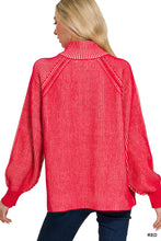 Load image into Gallery viewer, Warm Intentions Exposed Seam 1/2 Zip Sweater-Multiple Colors Available