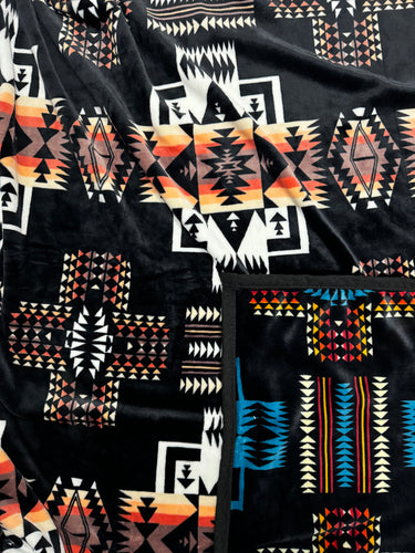 Full Size(60”x80”) Aztec Fleece Blanket-Multiple Colors Available