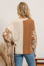 Load image into Gallery viewer, Mix It Up Leopard Colorblock Sweater-2 Colors Available