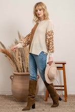 Load image into Gallery viewer, Mix It Up Leopard Colorblock Sweater-2 Colors Available