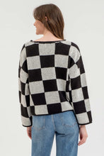 Load image into Gallery viewer, In It To Trend It Checkered Sweater