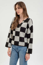 Load image into Gallery viewer, In It To Trend It Checkered Sweater