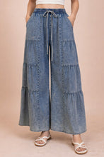 Load image into Gallery viewer, In The Flow Wide Leg Dark Wash Pants