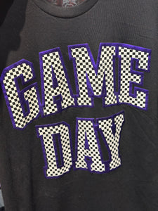 Custom Metallic Puff Checkered Game Day