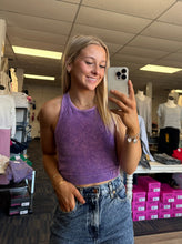 Load image into Gallery viewer, Taking The Easy Route Ribbed Cropped Tank-Multiple Colors Available