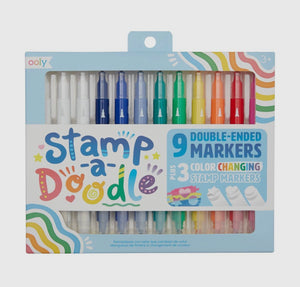 Stamp-A-Doodle Double-Ended Markers-Set of 12