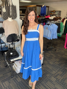 Captivated By You Blue Midi Dress