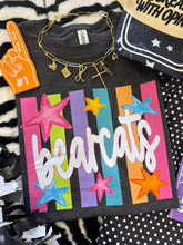 Load image into Gallery viewer, Neon Rainbow Stars Mascot Tee *Multiple Mascots Available*