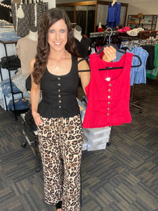 Remember Me Button Down Sleeveless Top-Multiple Colors Available