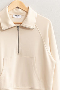 Can't Get Enough Half-Zip Collared Sweatshirt