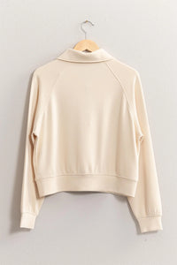 Can't Get Enough Half-Zip Collared Sweatshirt