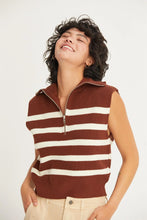 Load image into Gallery viewer, Leave No Doubt Striped Sleeveless Sweater-2 Colors Available