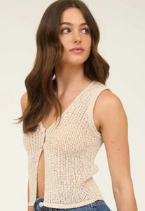 Prep Talk Knit Vest-2 Colors Available