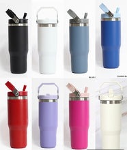 Load image into Gallery viewer, *Deals &amp; Steals* 30 Oz. Stainless Steel Flip Straw Tumbler