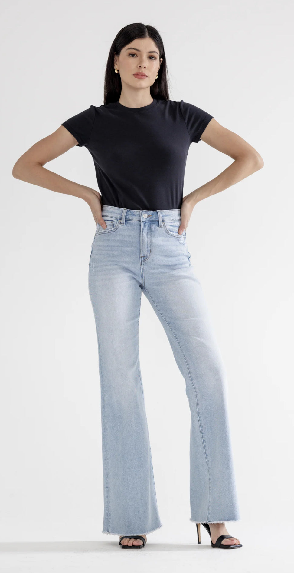 Fine By Me Mica High Rise Flare Jeans