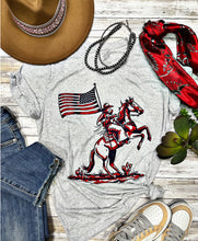 Load image into Gallery viewer, Patriotic Cowboy Graphic Tee