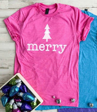 Load image into Gallery viewer, Merry Typewriter Graphic Tee