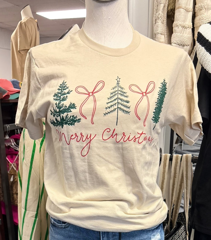 Merry Christmas Bows Graphic Tee