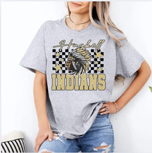 Load image into Gallery viewer, Haskell Indians Checkered Spirit Graphic Tee