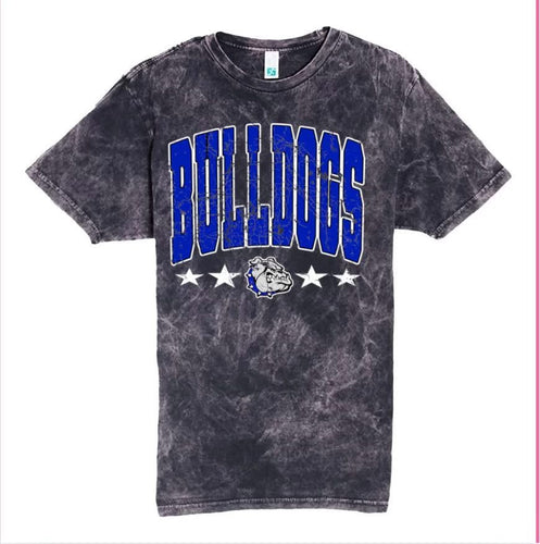 Bulldogs Acid Wash Graphic Tee