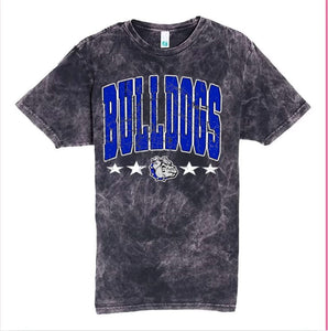 Bulldogs Acid Wash Graphic Tee