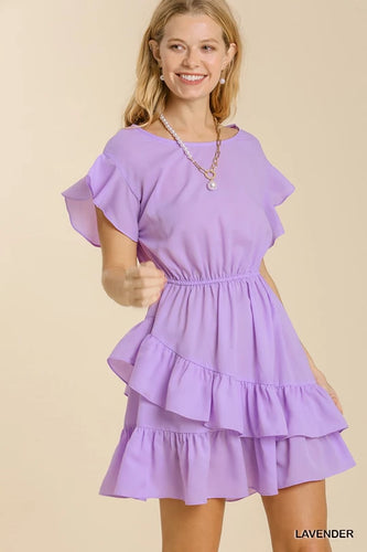 Let Her Shine Lavender Ruffle Dress