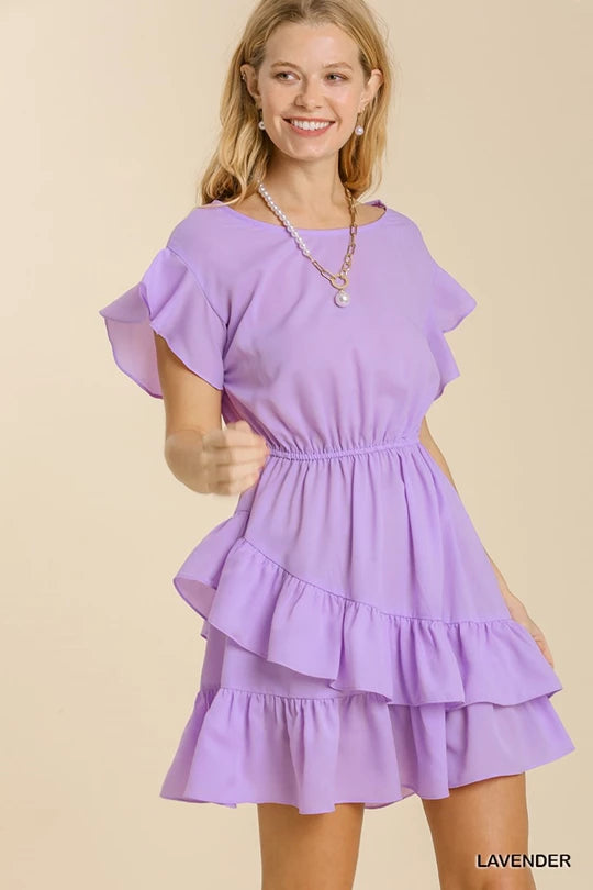 Let Her Shine Lavender Ruffle Dress – Jiggity Jig