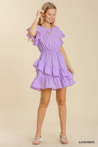 Let Her Shine Lavender Ruffle Dress