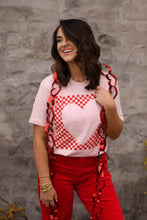 Load image into Gallery viewer, Checkered Heart Graphic Tee