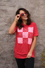 Load image into Gallery viewer, Checkered Bows and Hearts Graphic Tee