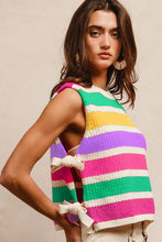 Load image into Gallery viewer, Natural Beauty Colorful Sweater Vest With Side Ties