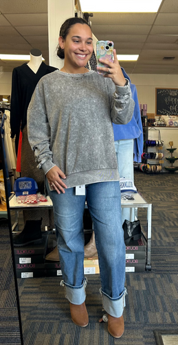 Match My Motion Side Slit Long Sleeve Top