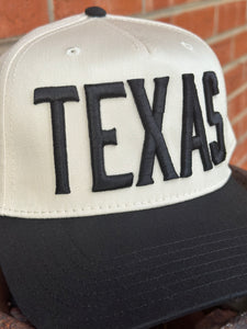 Black Texas Hat with 3D Embroidery