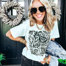 Load image into Gallery viewer, Black Bouquet Graphic Tee