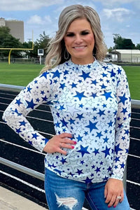 Go Team Go Mesh Top in Blue- Youth and Adult
