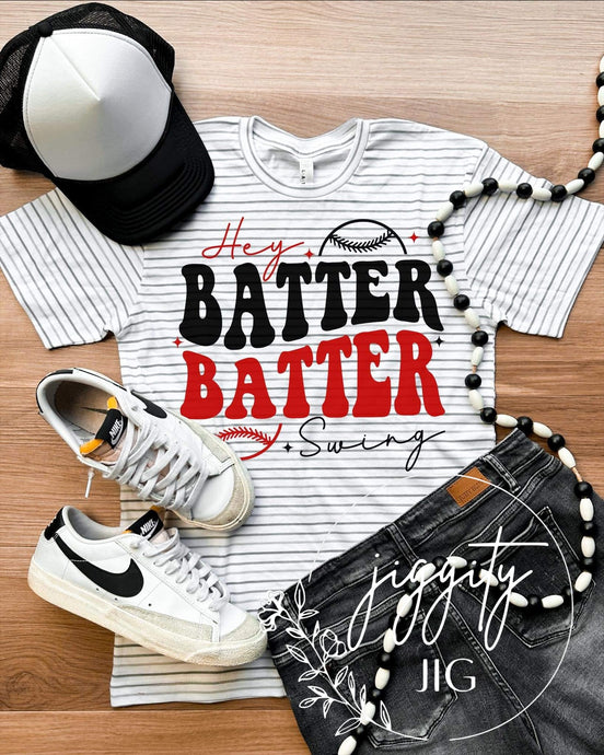 Hey Batter Batter Swing Graphic Tee